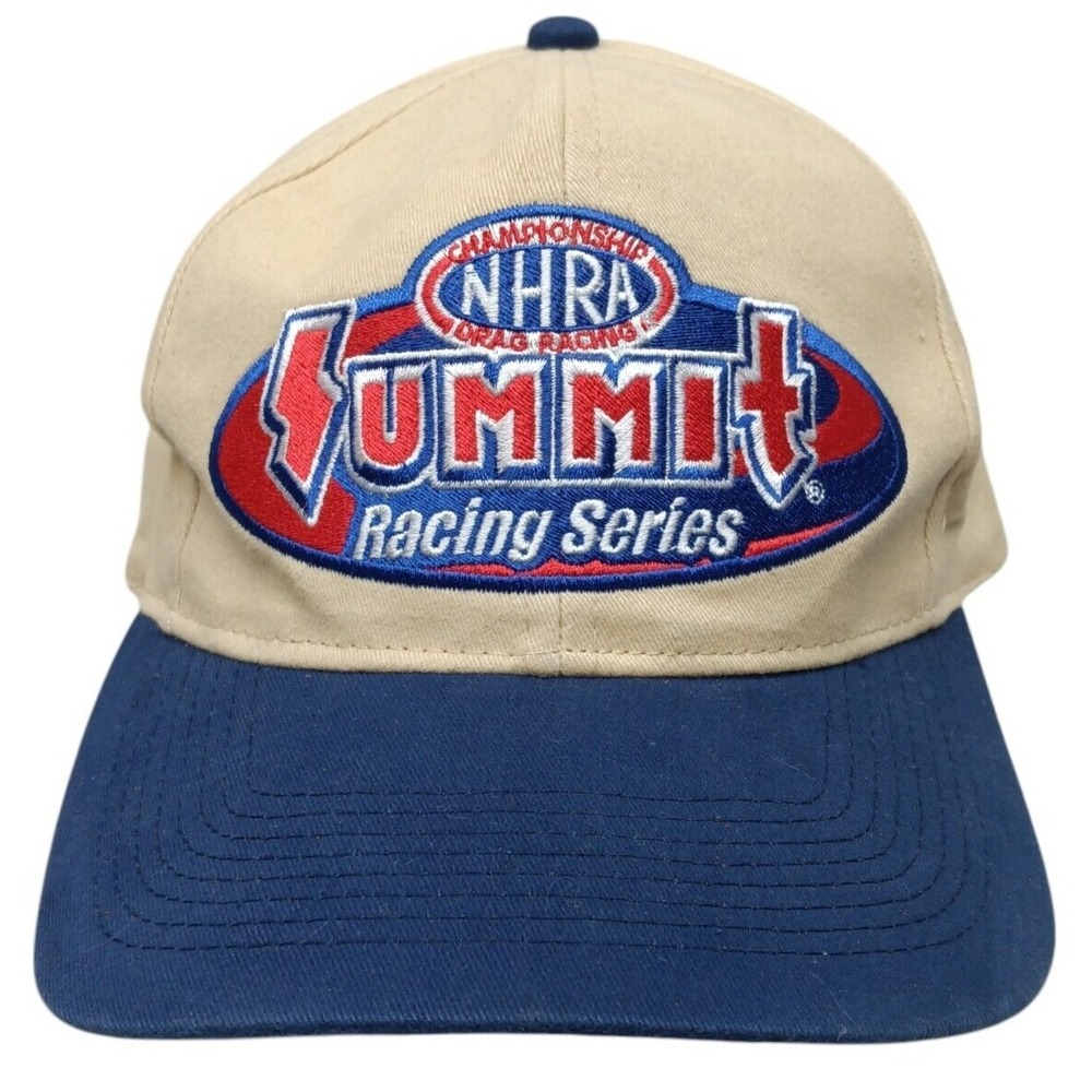 NHRA‎ Summit Tan & Blue Embroidered Snapback Hat Racing Series